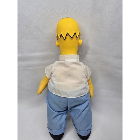 Vintage 1990 Homer Simpson 10” Plush Doll Toy Burger King Collectible Vinyl Head - Picture 3 of 14